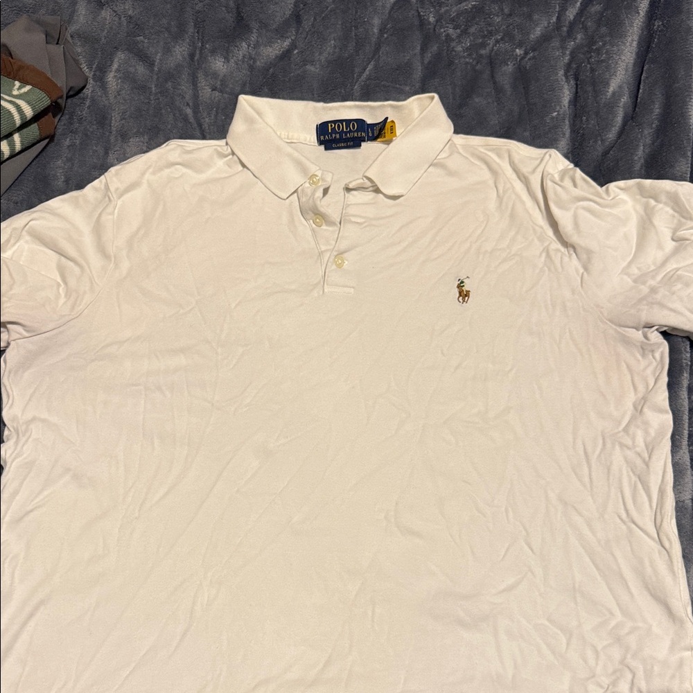 Polo by Ralph Lauren Men's Cream Polo Shirt